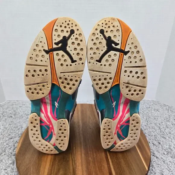 Jordan 8 Retro South Beach 2018 White Turbo Green Sneakers Mens 10 305381-113 - Picture 9 of 12